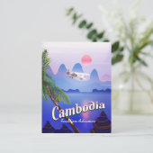 Cambodja "Reis naar avontuur" Briefkaart (Staand voorkant)