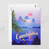 Cambodja "Reis naar avontuur" Briefkaart (Voorkant / Achterkant)