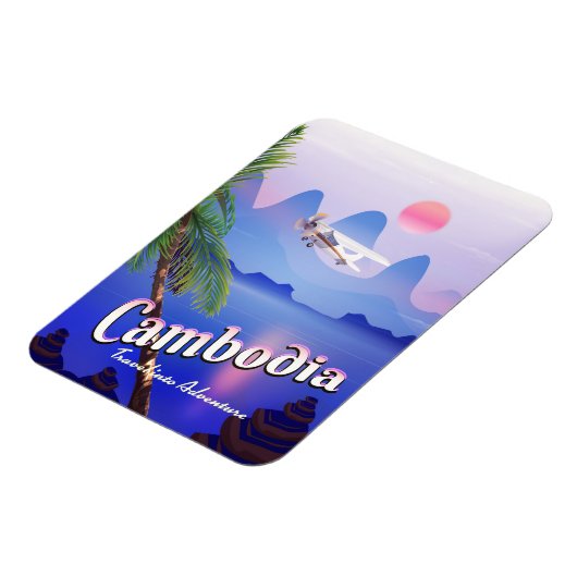Cambodja "Reis naar avontuur" Magneet (Linkerzijde)