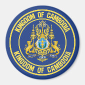 Cambodja-ronde Magneet (Voorkant)
