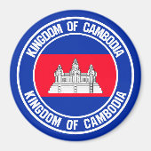 Cambodja-ronde Magneet (Voorkant)