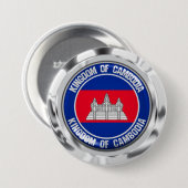 Cambodja-ronde Ronde Button 7,6 Cm (Voorkant /achterkant)