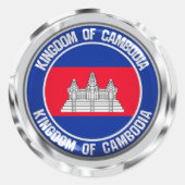 Cambodja-ronde Ronde Sticker (Voorkant)