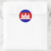 cambodja ronde sticker (Tas)