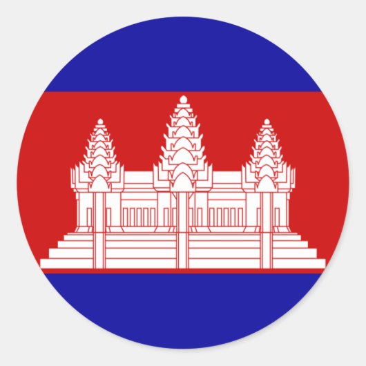 cambodja ronde sticker (Voorkant)