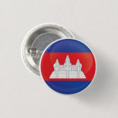 Cambodja Rondicagevlag Ronde Button 3,2 Cm (Voorkant /achterkant)