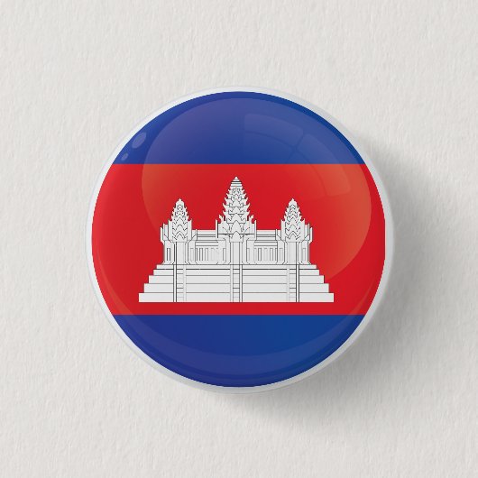 Cambodja Rondicagevlag Ronde Button 3,2 Cm (Voorkant)