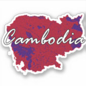 Cambodja Sticker (Voorkant)