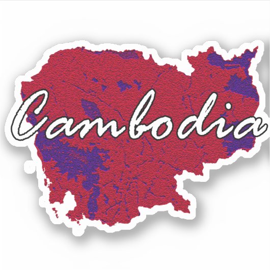 Cambodja Sticker (Voorkant)