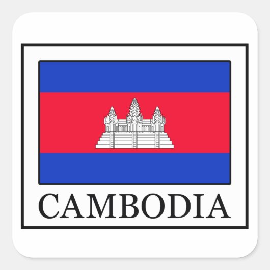 Cambodja-Sticker Vierkante Sticker (Voorkant)