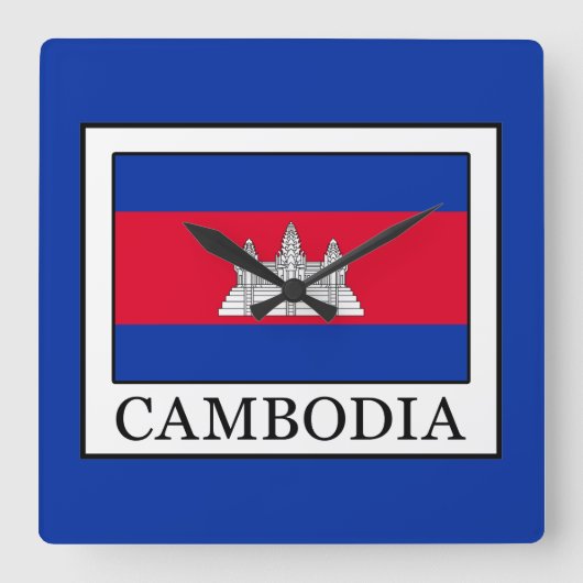 Cambodja Vierkante Klok (Voorkant)
