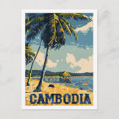 Cambodja Vintage Beroemde Reisplaats Briefkaart (Voorkant)