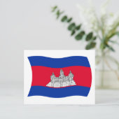Cambodja Vlag Ansichtkaart Briefkaart (Staand voorkant)