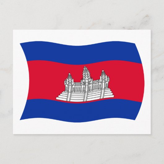 Cambodja Vlag Ansichtkaart Briefkaart (Voorkant)