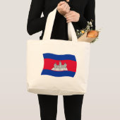 Cambodja Vlag Boodschappentas Grote Tote Bag (Voorkant (product))
