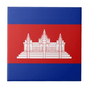 Cambodja Vlag Keramische Tegels Tegeltje