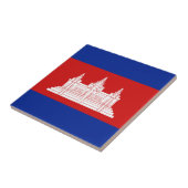 Cambodja Vlag Keramische Tegels Tegeltje (Zijkant)