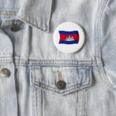 Cambodja Vlag Knop Ronde Button 5,7 Cm (In situ)