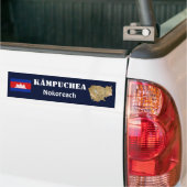 Cambodja Vlag + Landkaart Bumpersticker (Op Truck)