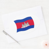 Cambodja Vlag Sticker (Envelop)