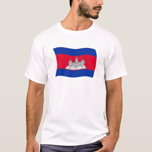 Cambodja Vlag T-shirt (Voorkant)