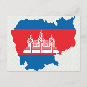 Cambodja-vlag - volledige grootte briefkaart