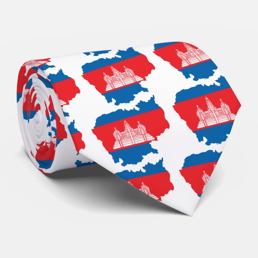 Cambodja-vlag - volledige grootte stropdas (Opgerold)