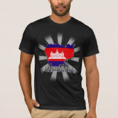 Cambodja-vlaggenkaart 2.0 t-shirt (Voorkant)