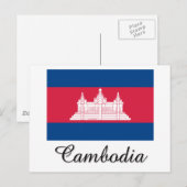 Cambodja-vlaggenontwerp Briefkaart (Voorkant / Achterkant)