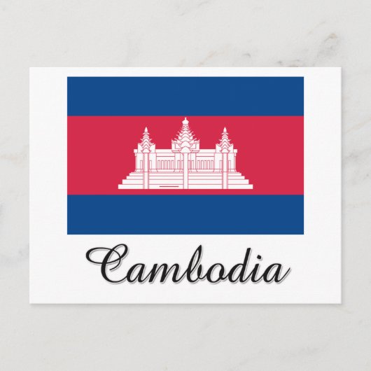 Cambodja-vlaggenontwerp Briefkaart (Voorkant)