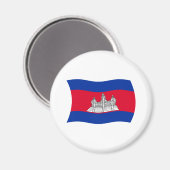 Cambodja Vlagmagneet Magneet (Voorkant / Achterkant)