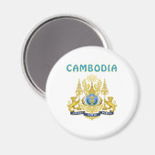 Cambodja Wapen Magneet (Voorkant / Achterkant)