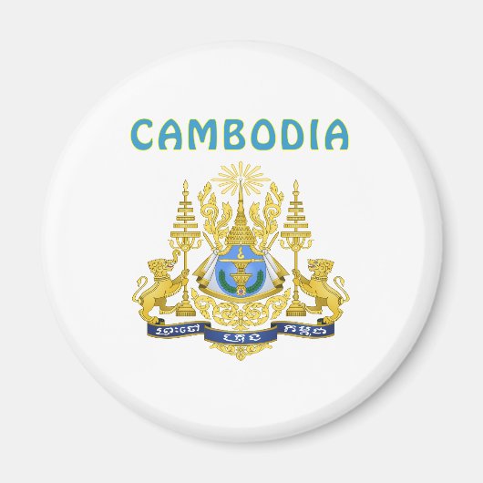 Cambodja Wapen Magneet (Voorkant)