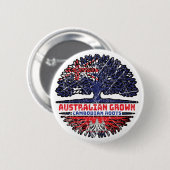 Cambodjaans Cambodja Australiër - boomstammen Ronde Button 5,7 Cm (Voorkant /achterkant)