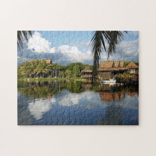 Cambodjaans cultureel dorp Puzzle Legpuzzel (Horizontaal)