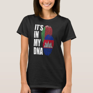 Cambodjaans en Wit-Russisch Mix DNA-vlaggenerfgoed T-shirt