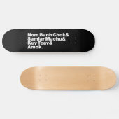 Cambodjaans / Khmer straatvoedsel Persoonlijk Skateboard (Horizontaal)