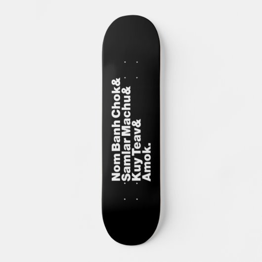 Cambodjaans / Khmer straatvoedsel Persoonlijk Skateboard (Voorkant)