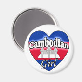 Cambodjaans meisje magneet (Voorkant / Achterkant)