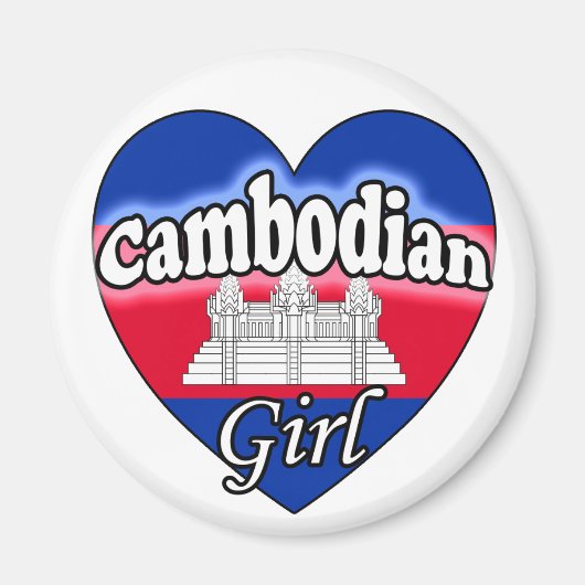 Cambodjaans meisje magneet (Voorkant)