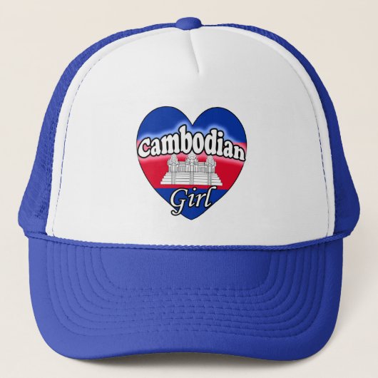 Cambodjaans Meisje Trucker Pet (Voorkant)