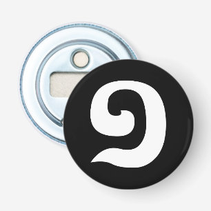 Cambodjaans nummer 1 / één / ១ (Muəj) Khmer taal Button Flesopener