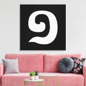 Cambodjaans nummer 1 / Eén / ១ (Muchara) Khmer Lan Canvas Afdruk (Insitu (Woonkamer))