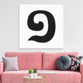 Cambodjaans nummer 1 / Eén / ១ (Muchara) Khmer Lan Canvas Afdruk (Insitu (Woonkamer))