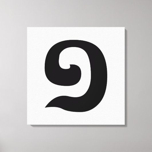 Cambodjaans nummer 1 / Eén / ១ (Muchara) Khmer Lan Canvas Afdruk (Voorkant)