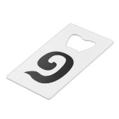 Cambodjaans nummer 1 / Eén / ១ (Muchara) Khmer Lan Creditkaart Flessenopener (Voorkant Gekanteld)