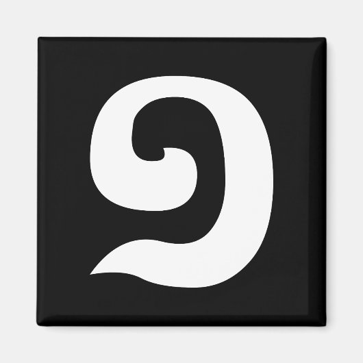 Cambodjaans nummer 1 / Eén / ១ (Muchara) Khmer Lan Magneet (Voorkant)