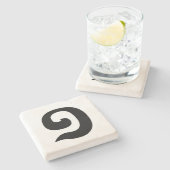 Cambodjaans nummer 1 / Eén / ១ (Muchara) Khmer Lan Stenen Onderzetter (Zijkant)