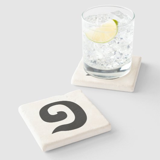 Cambodjaans nummer 1 / Eén / ១ (Muchara) Khmer Lan Stenen Onderzetter (Zijkant)