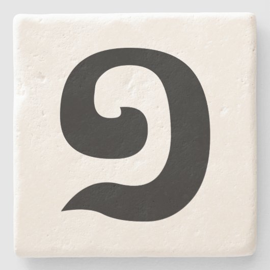 Cambodjaans nummer 1 / Eén / ១ (Muchara) Khmer Lan Stenen Onderzetter (Voorkant)